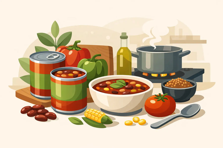 Plant Based Canned Chili for Fast Pantry Meals