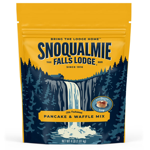 Snoqualmie Falls Lodge Old Fashioned Pancake & Waffle Mix, 4 lb Bags (Pack of 3), Buttermilk Style Breakfast Mix