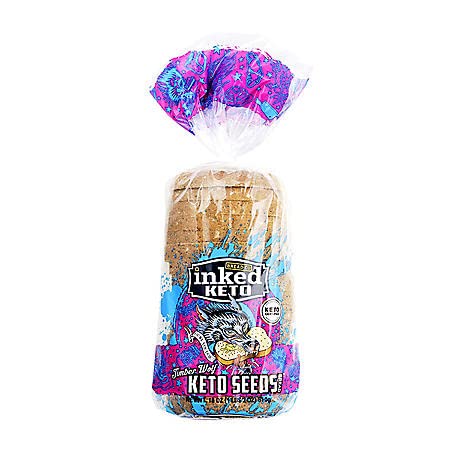Timber Wolf Keto Seeds Bread by Inked Keto, No Sugar Added, Low Carb Seeded Bread, 18 oz Bags (Pack of 2)