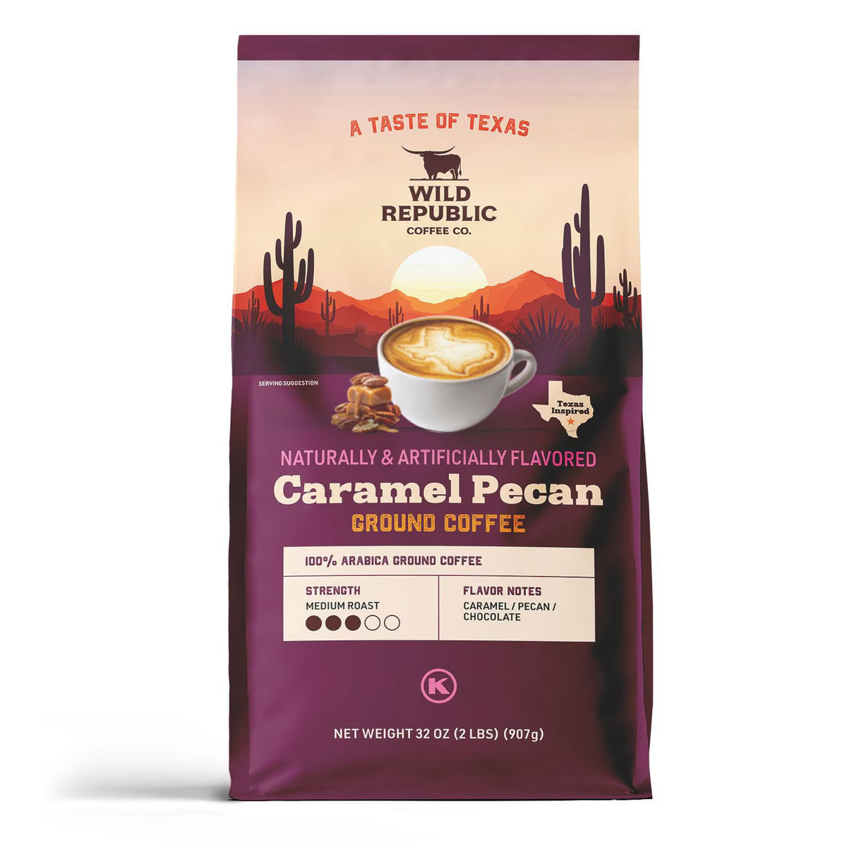 Wild Republic Caramel Pecan Ground Coffee, 32 oz
