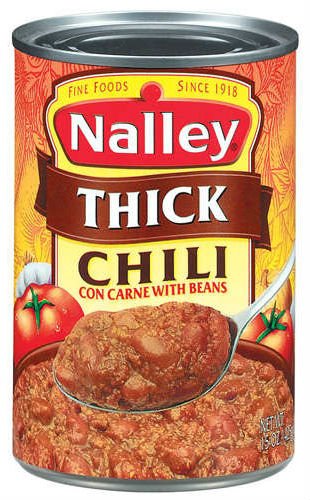 Nalley Thick Chili Con Carne with Beans, Hearty Beef Chili, 14 oz Cans (Pack of 3)