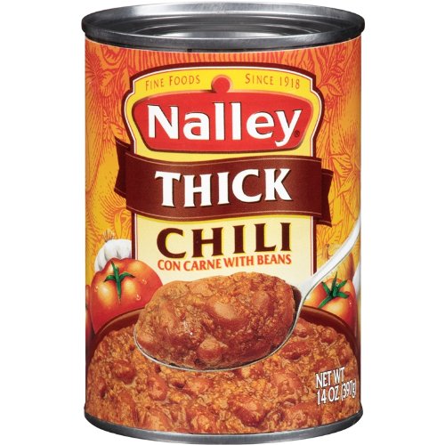 Nalley Thick Chili Con Carne with Beans, Hearty Beef Chili, 14 oz Cans (Pack of 8)