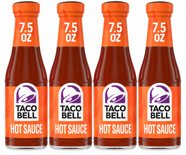 Taco Bell Hot Sauce, 7.5 oz Bottles (Pack of 4)