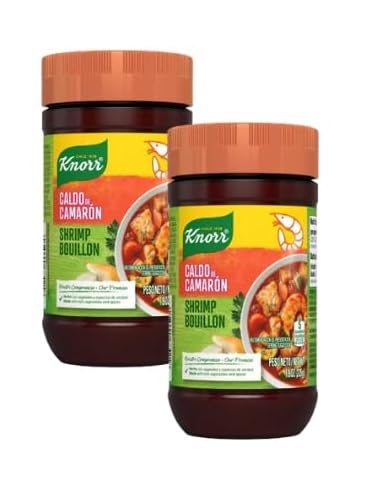 Knorr Granulated Shrimp Flavor Bouillon, 7.9 oz Jars (Pack of 2), Savory Seafood Cooking Base