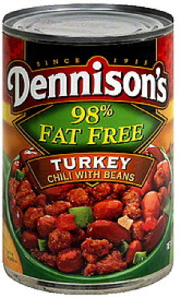Dennison's 99% Fat Free Turkey Chili with Beans, 15 oz Can, Pack of 6