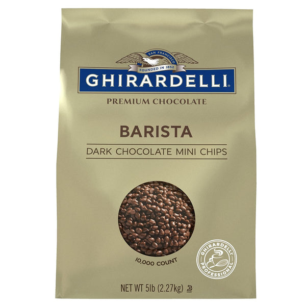 Ghirardelli Dark Chocolate Barista Mini Chips, 5 lb Bag