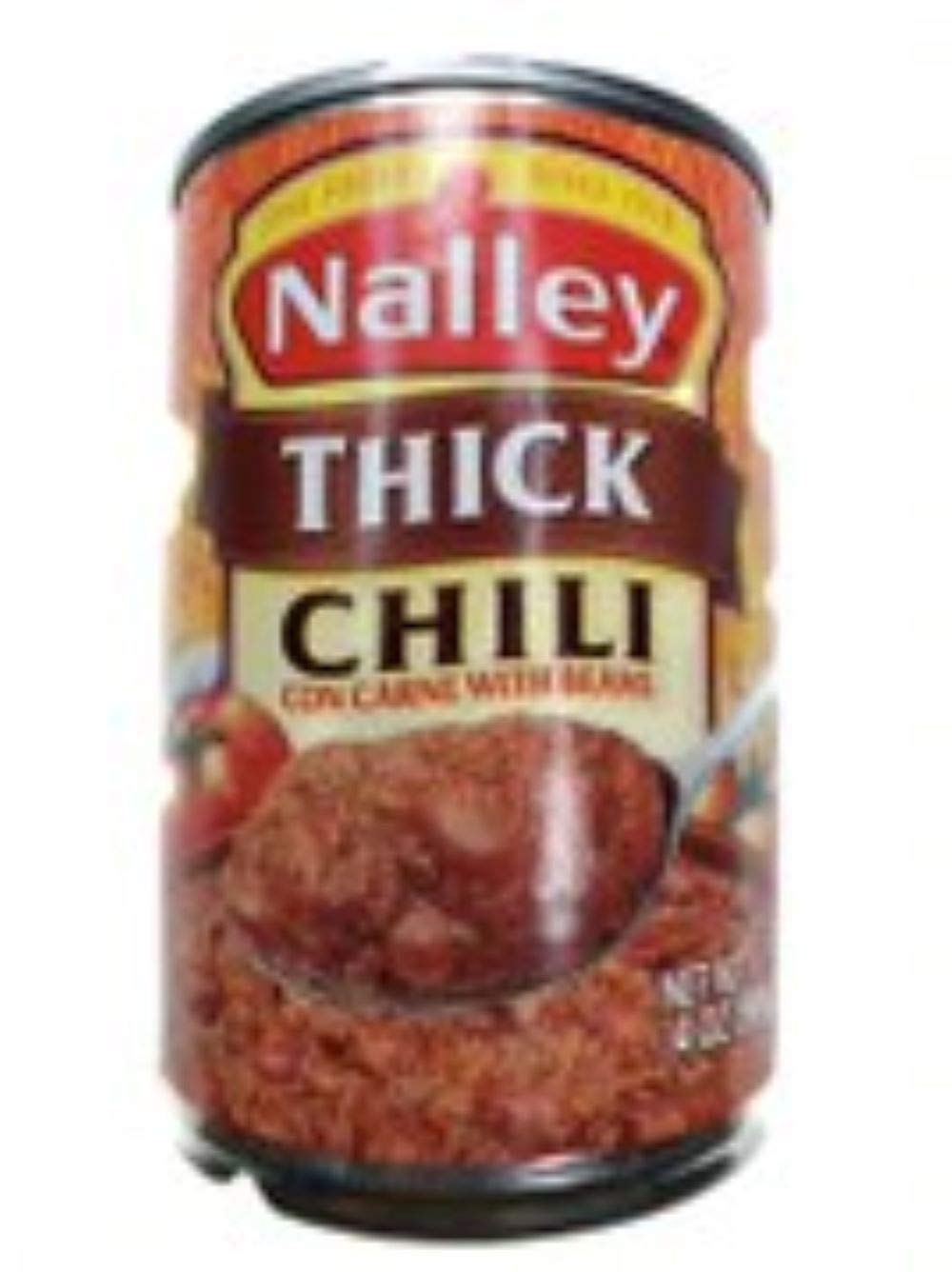 Nalley Thick Chili Con Carne with Beans, Hearty Beef Chili, 14 oz Cans (Pack of 12)