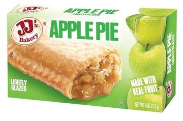 JJ's Bakery Apple Snack Pies, 4 oz Each, Pack of 6