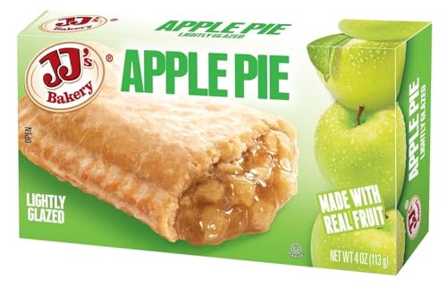 JJ's Bakery Apple Snack Pies, 4 oz Each, Pack of 6