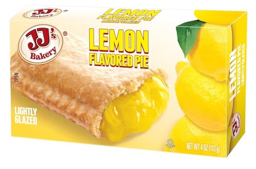JJ's Bakery Lemon Snack Pies, 4 oz Each, Pack of 6