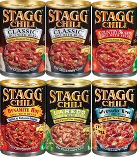 Stagg Chili with Beans Sampler Pack, 15 oz Cans, Variety Pack of 6