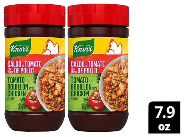 Knorr Granulated Bouillon Tomato with Chicken Flavor, 7.9 oz Jars (Pack of 2)