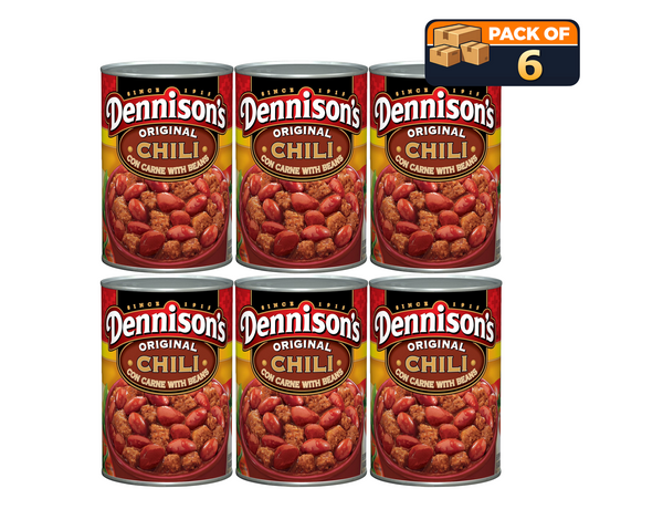 Dennison’s Chili Con Carne with Beans, Hearty Beef Chili, 15 Ounce Cans (Pack of 6)