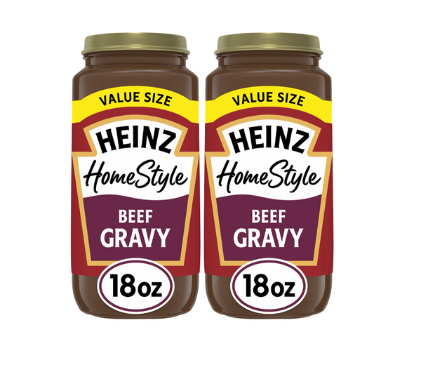 Heinz HomeStyle Beef Gravy Value Size, 18 oz Jars, Pack of 2