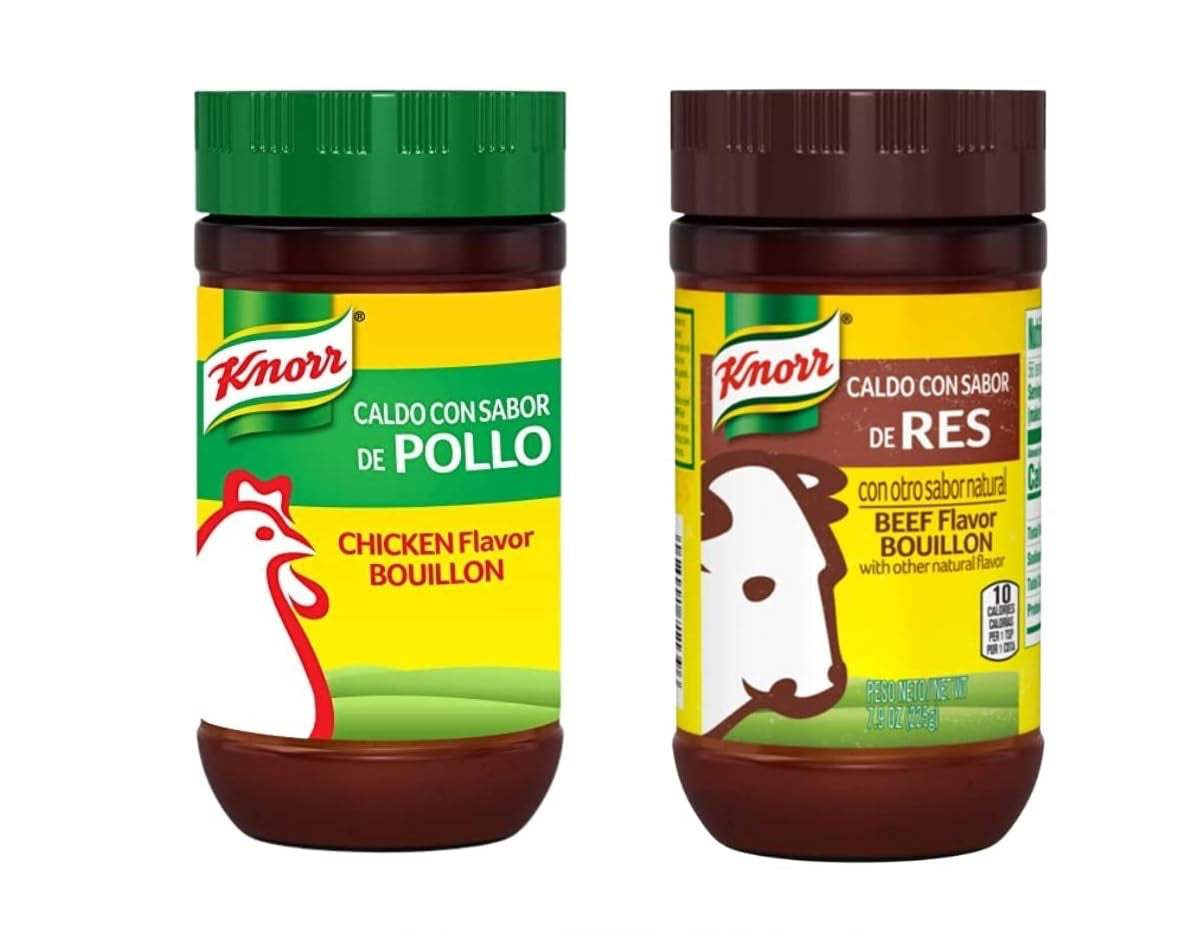 Knorr Granulated Bouillon Variety Pack, Beef & Chicken Flavor, 7.9 oz Jars (Pack of 2)