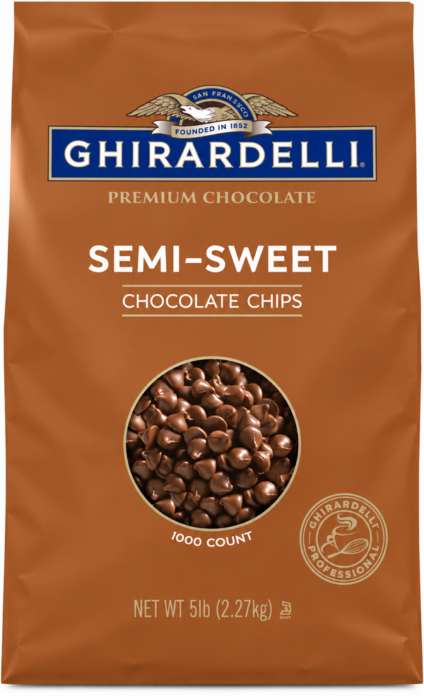 Ghirardelli Semi-Sweet Chocolate Chips, 5 lb Bag