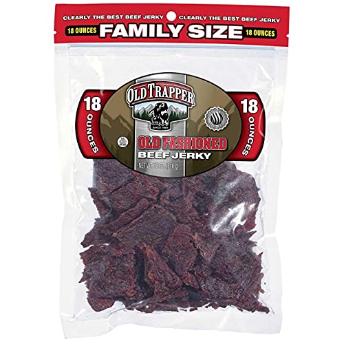 Old Trapper Old Fashioned Beef Jerky, 18 oz Bags, Pack of 2