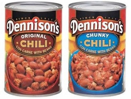 Dennison's Original Chili & Chunky Chili Con Carne with Beans, 15 oz Cans, Pack of 8