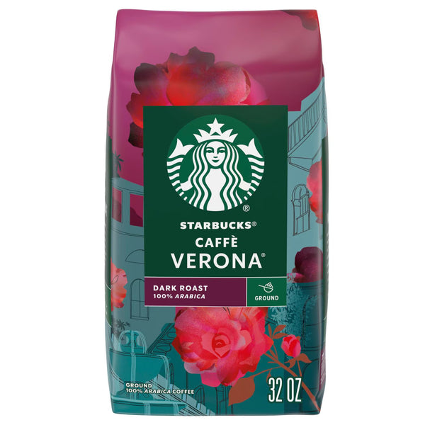 Starbucks Dark Roast Ground Coffee, Caffè Verona, 32 oz