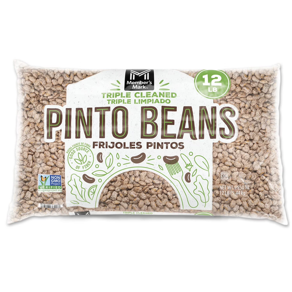 Member’s Mark Pinto Beans, Dry Bulk Beans, 12 lb Bag
