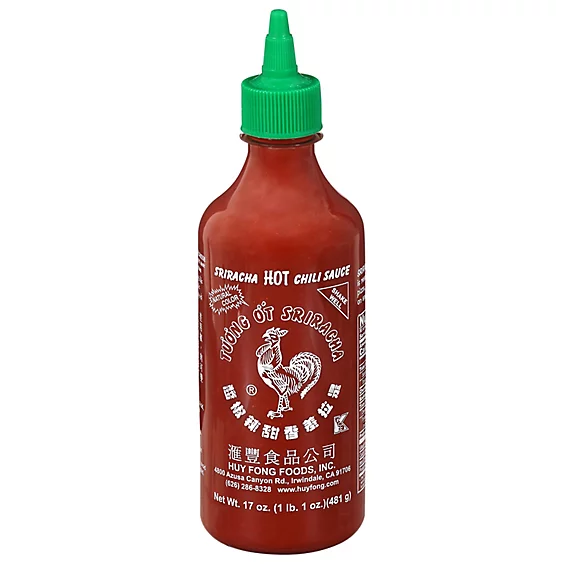 Huy Fong Sriracha Hot Chili Sauce, 17 oz, Pack of 2