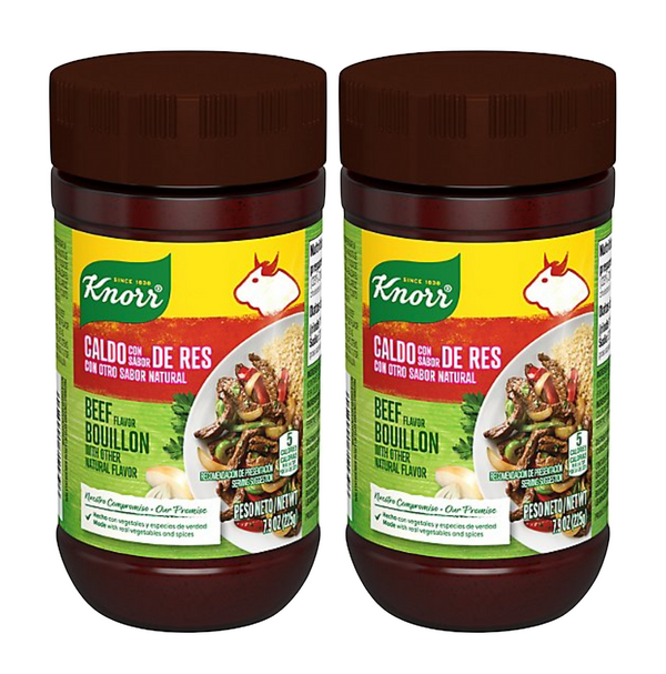 Knorr Granulated Bouillon Beef Flavor, 7.9 oz Jars (Pack of 2), Savory Cooking Base
