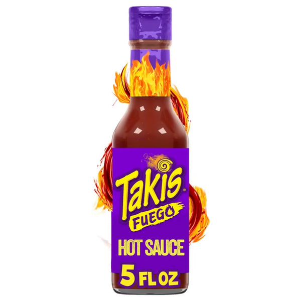 Takis Fuego Hot Sauce, Hot Chili Pepper & Lime Flavor, 5 fl oz, Pack of 2