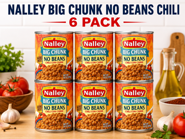 Nalley Chili Con Carne No Beans, 14 oz Cans, Pack of 6