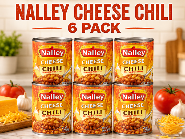 Nalley Cheddar Cheese Chili Con Carne with Beans, 14 oz Cans, Pack of 6