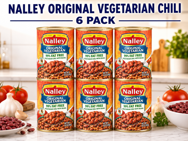 Nalley Original Vegetarian Chili with Beans, 14 oz Cans, Pack of 6