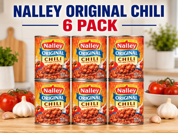 Nalley Original Chili Con Carne with Beans, 14 oz Cans, Pack of 6