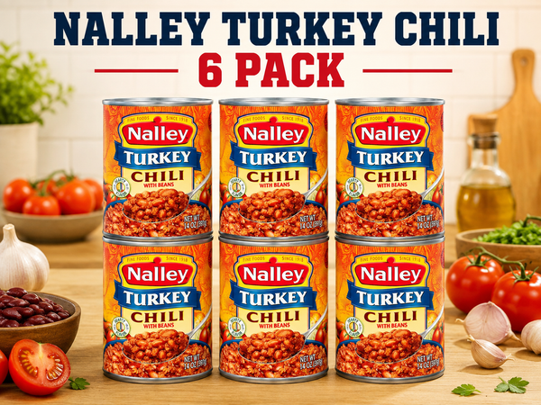 Nalley Turkey Chili Con Carne with Beans, 14 oz Cans, Pack of 6