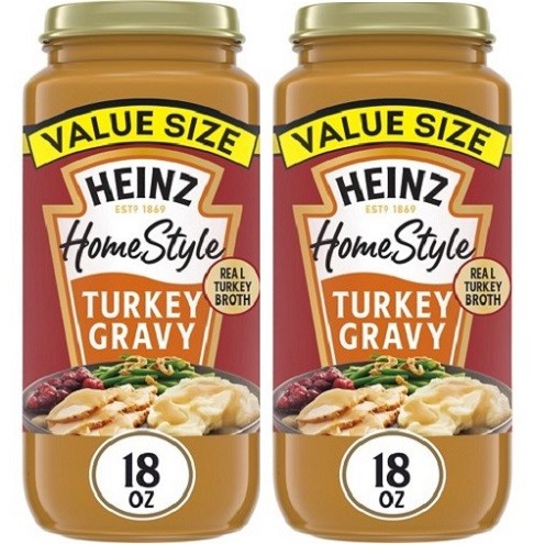 Heinz Homestyle Turkey Gravy, 18 oz Jars, Pack of 2